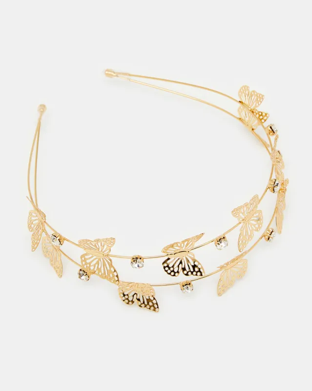 Women Gold Embellished Headband sold by Redtag