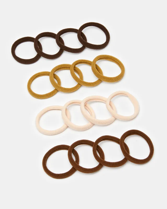 Women Assorted Plain Elastic Hair Band Set (24 Piece) sold by Redtag