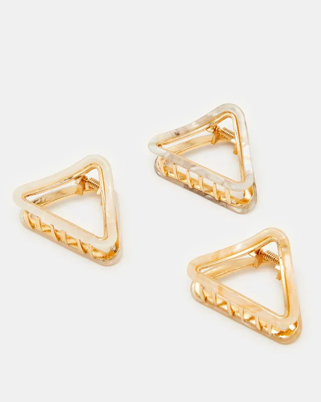 Women Assorted Embellished Hair Claw (3 Piece) sold by Redtag