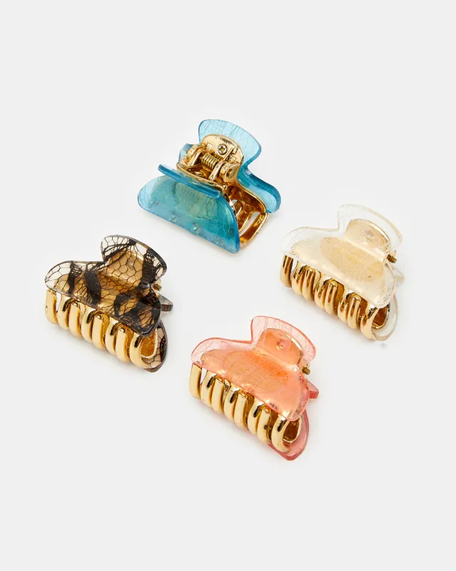 Women Assorted Embellished Hair Clip Set (4 Piece) sold by Redtag