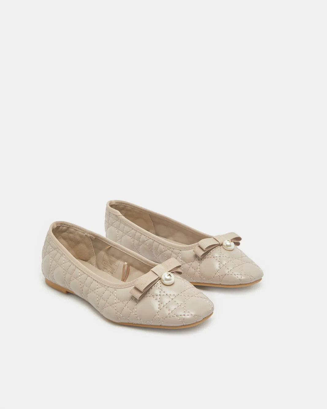 Women Beige Ballerina With Pearl Bow Trim sold by Redtag product image thumbnail 2