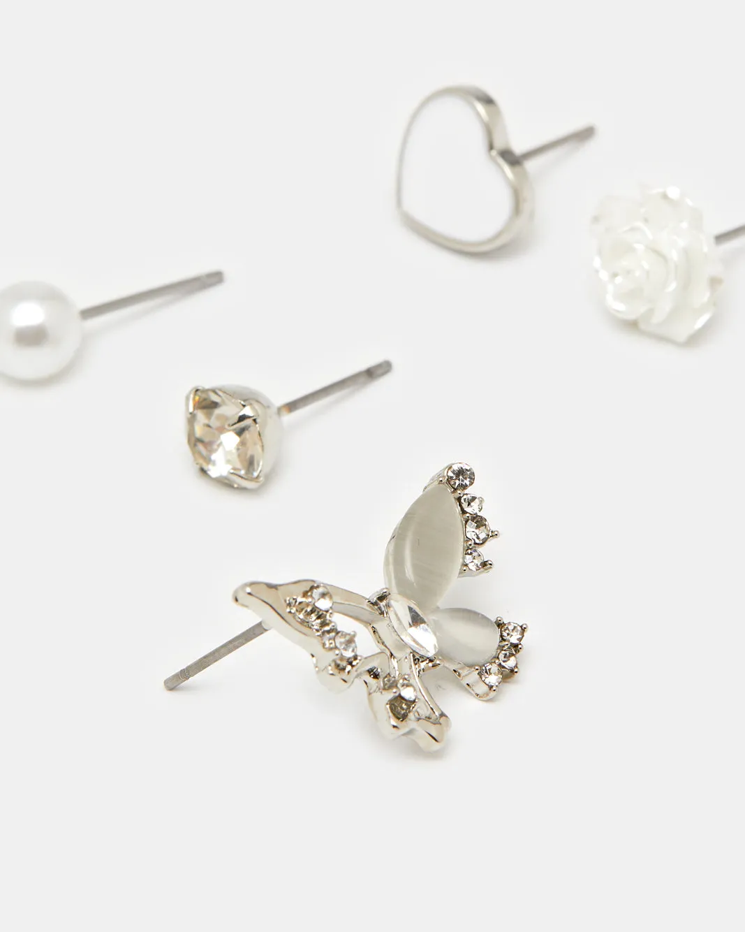 Girls Assorted Embellished Studs Set (5 Pairs) sold by Redtag product image thumbnail 3