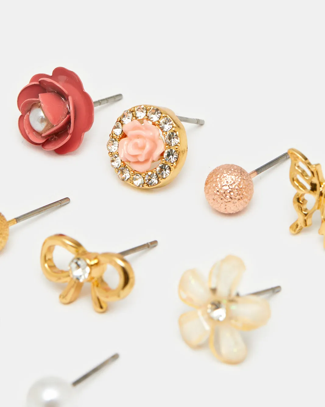 Girls Assorted Embellished Studs Set (10 Pairs) sold by Redtag product image thumbnail 3