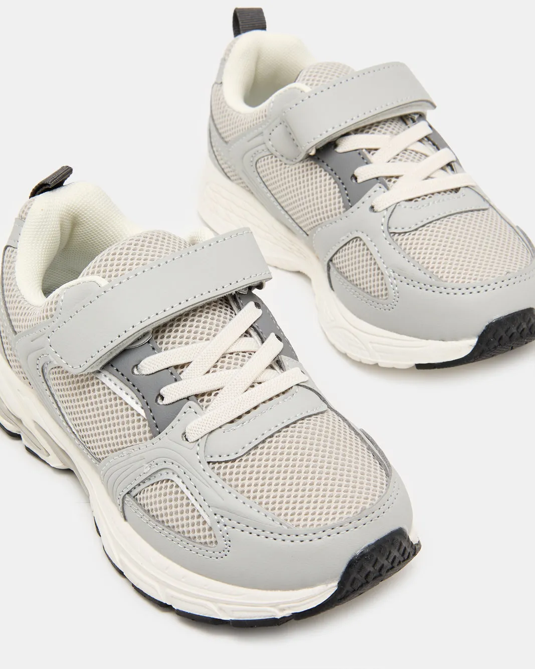 Senior Boys Grey Material Block Trainer sold by Redtag product image thumbnail 3