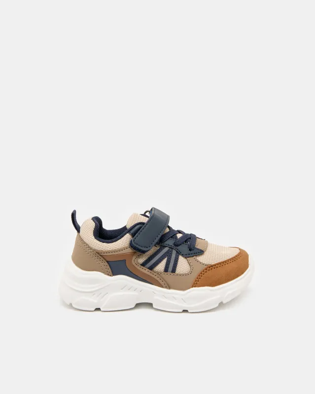 Boys Multicolour Material Block Chunky Sneakers sold by Redtag