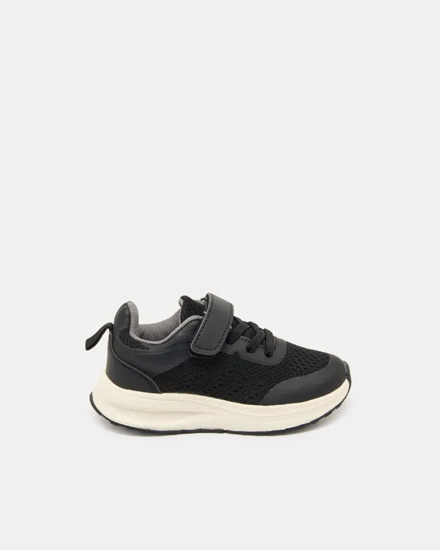 Boys Black Textured Trainer sold by Redtag