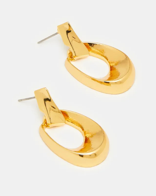 Women Gold Embellished Earrings sold by Redtag