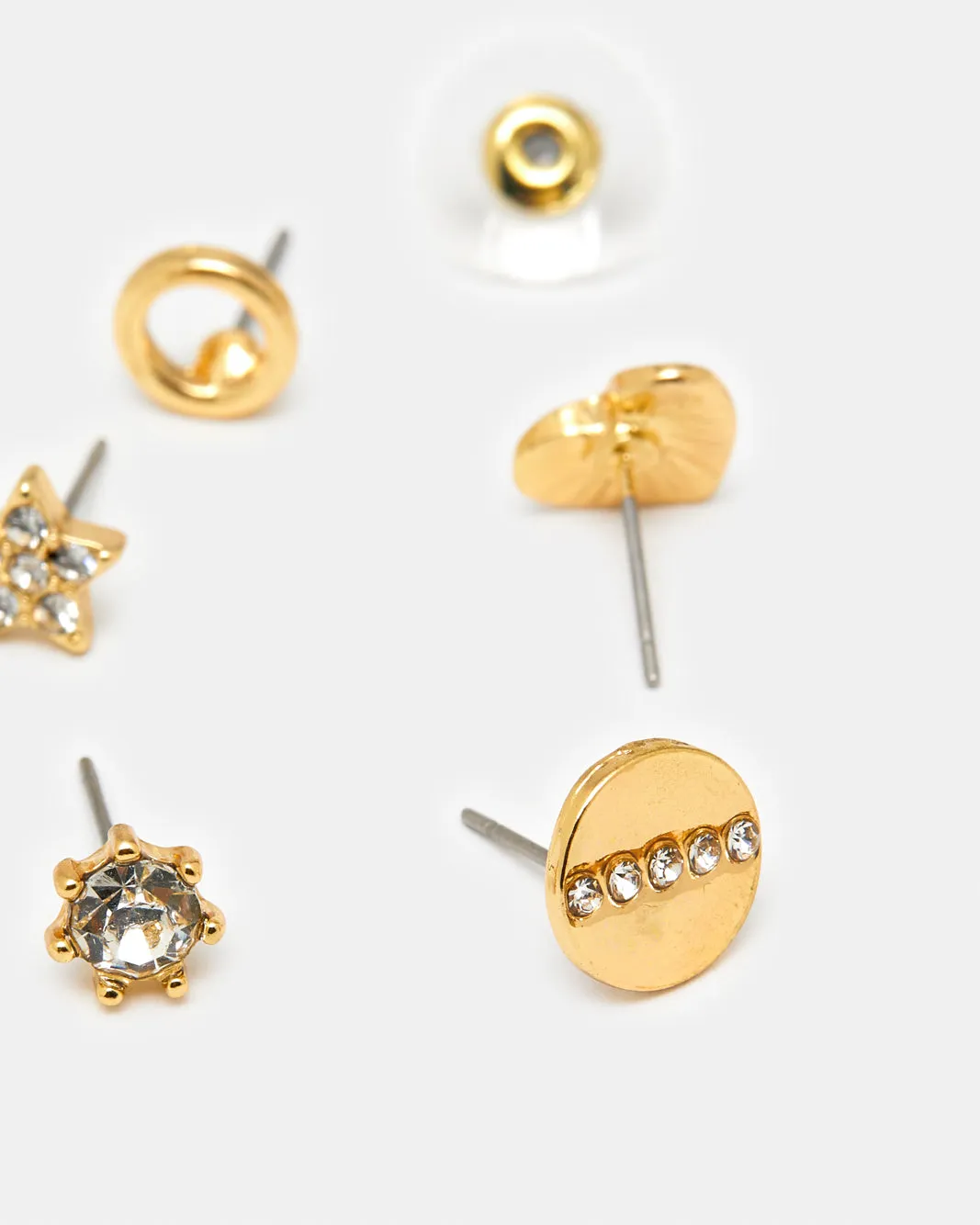 Women Gold Embellished Earring Set (6 Pairs) sold by Redtag product image thumbnail 3