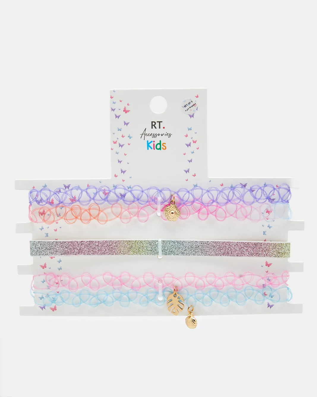 Girls Assorted Choker Set (5 Piece) sold by Redtag