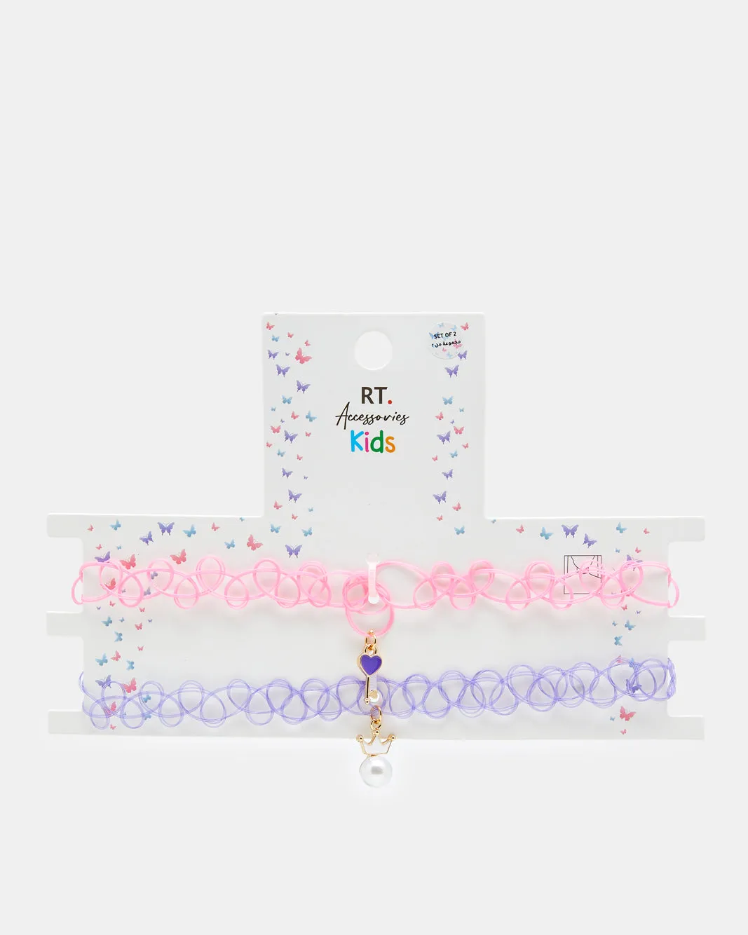 Girls Pink And Purple Choker Set (2 Piece) sold by Redtag