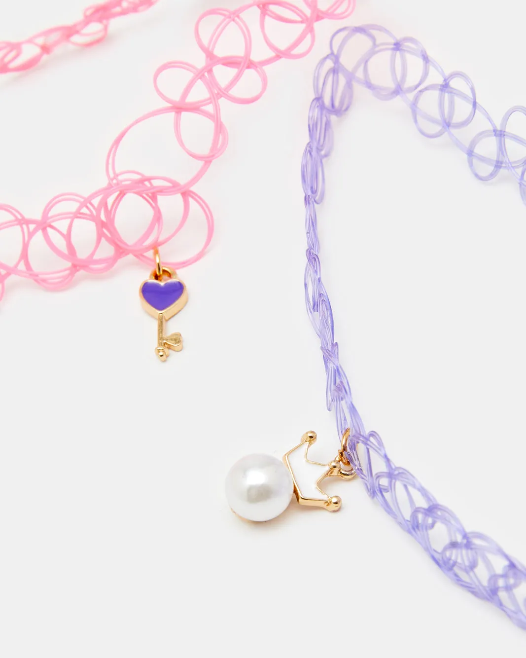 Girls Pink And Purple Choker Set (2 Piece) sold by Redtag product image thumbnail 3