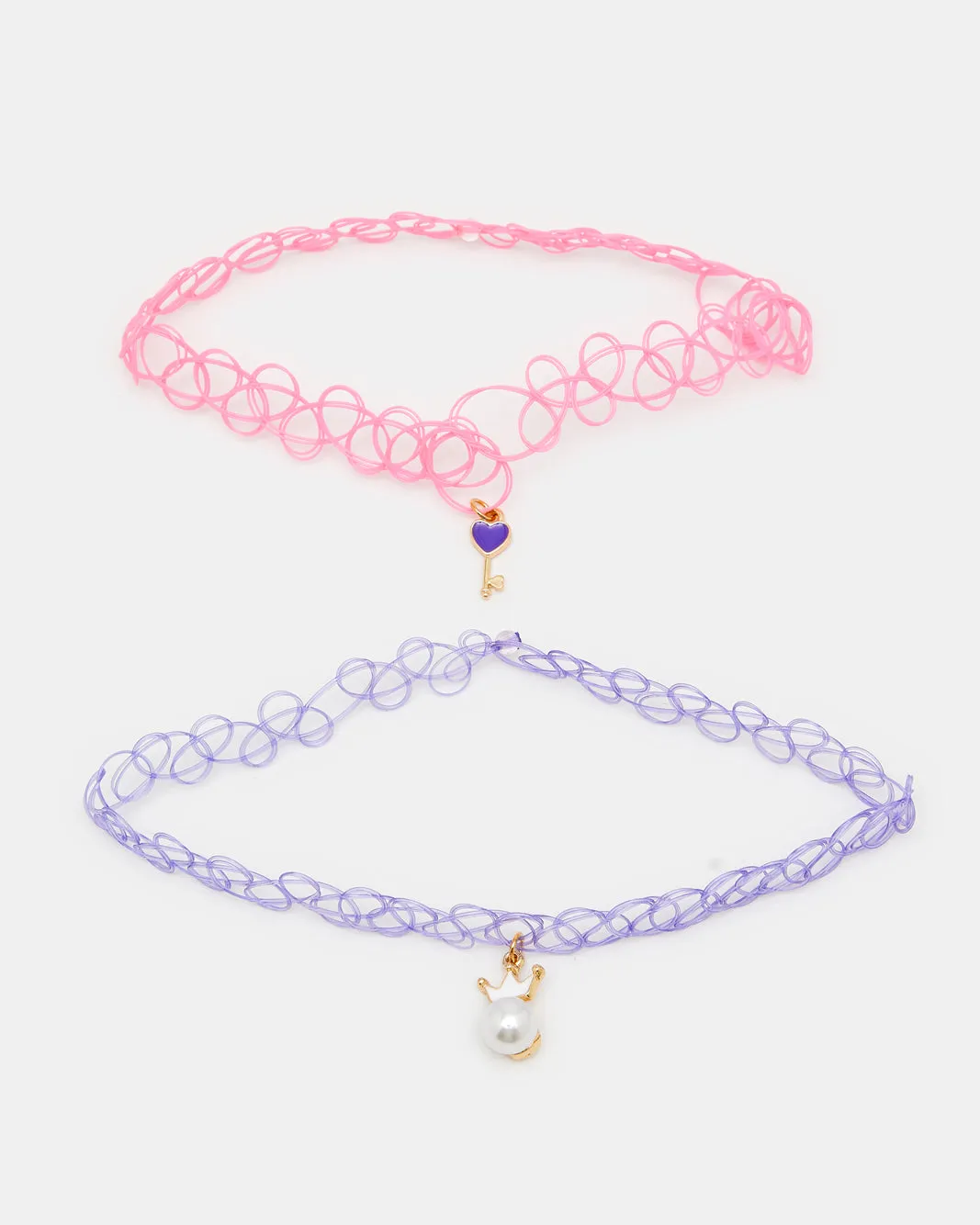 Girls Pink And Purple Choker Set (2 Piece) sold by Redtag product image thumbnail 2