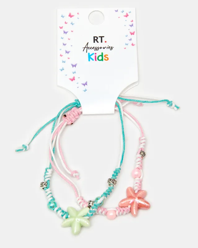 Girls Pink And Blue Embellished Bracelet Set (Pack of 2) sold by Redtag