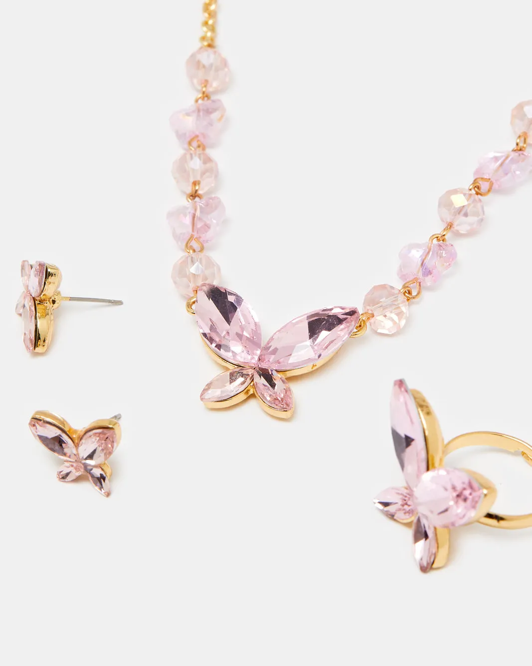 Girls Gold Necklace Rings Earrings Set (3 Piece) sold by Redtag product image thumbnail 2