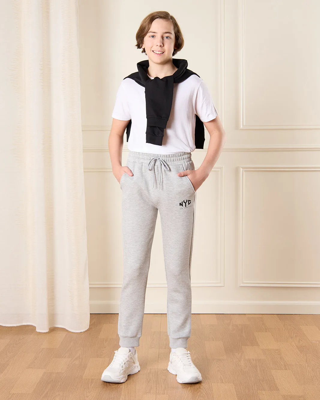 Senior Boys Grey NYC Print Active Pants sold by Redtag product image thumbnail 2