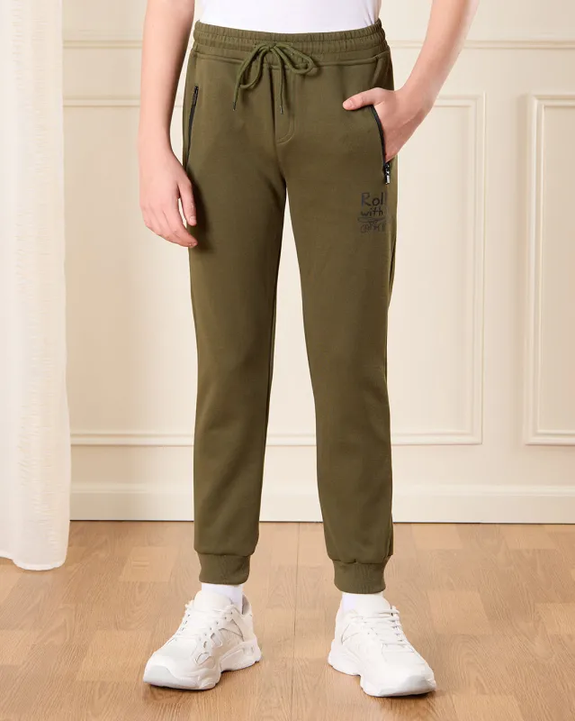 Senior Boys Olive Active Pants sold by Redtag