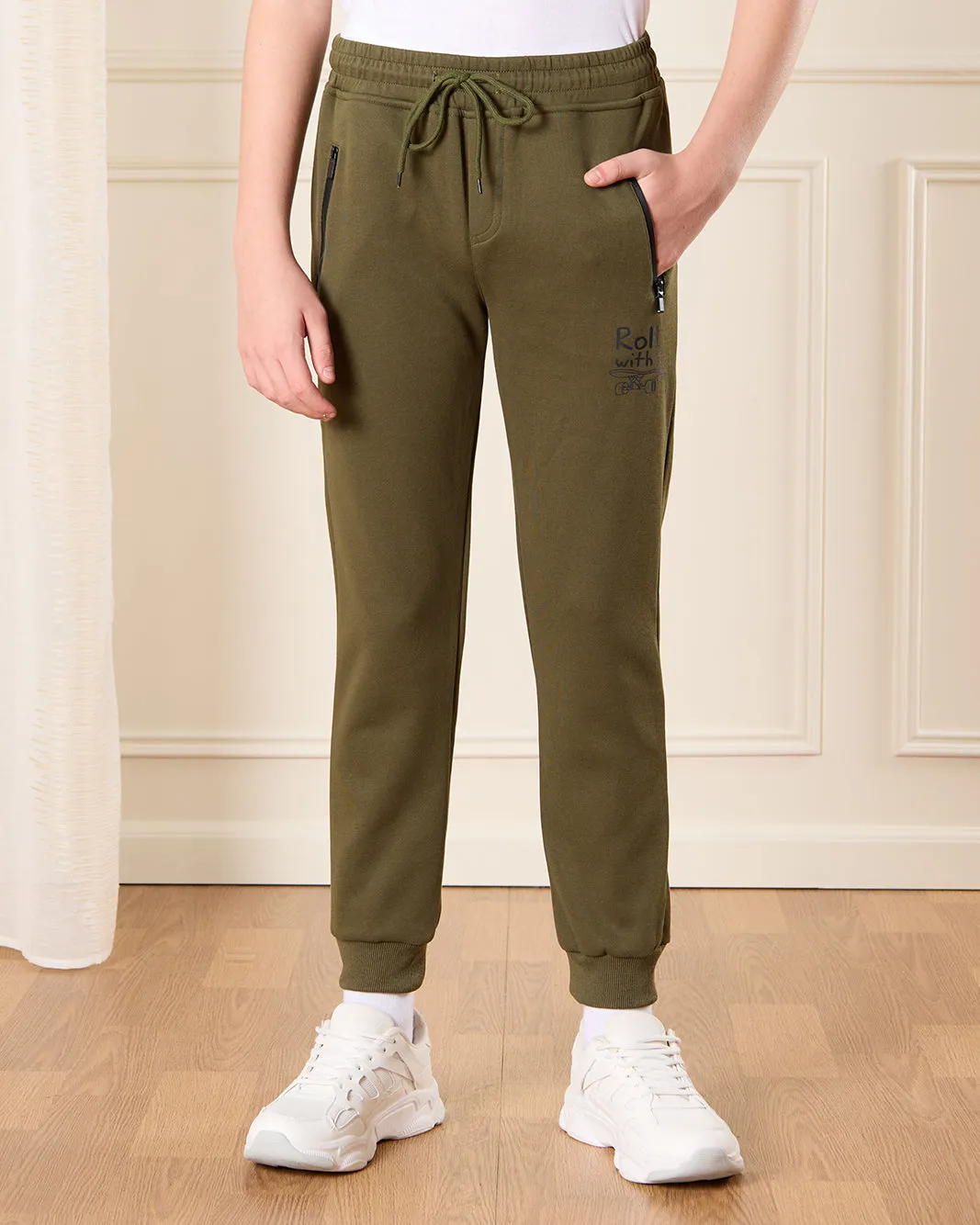Senior Boys Olive Active Pants sold by Redtag