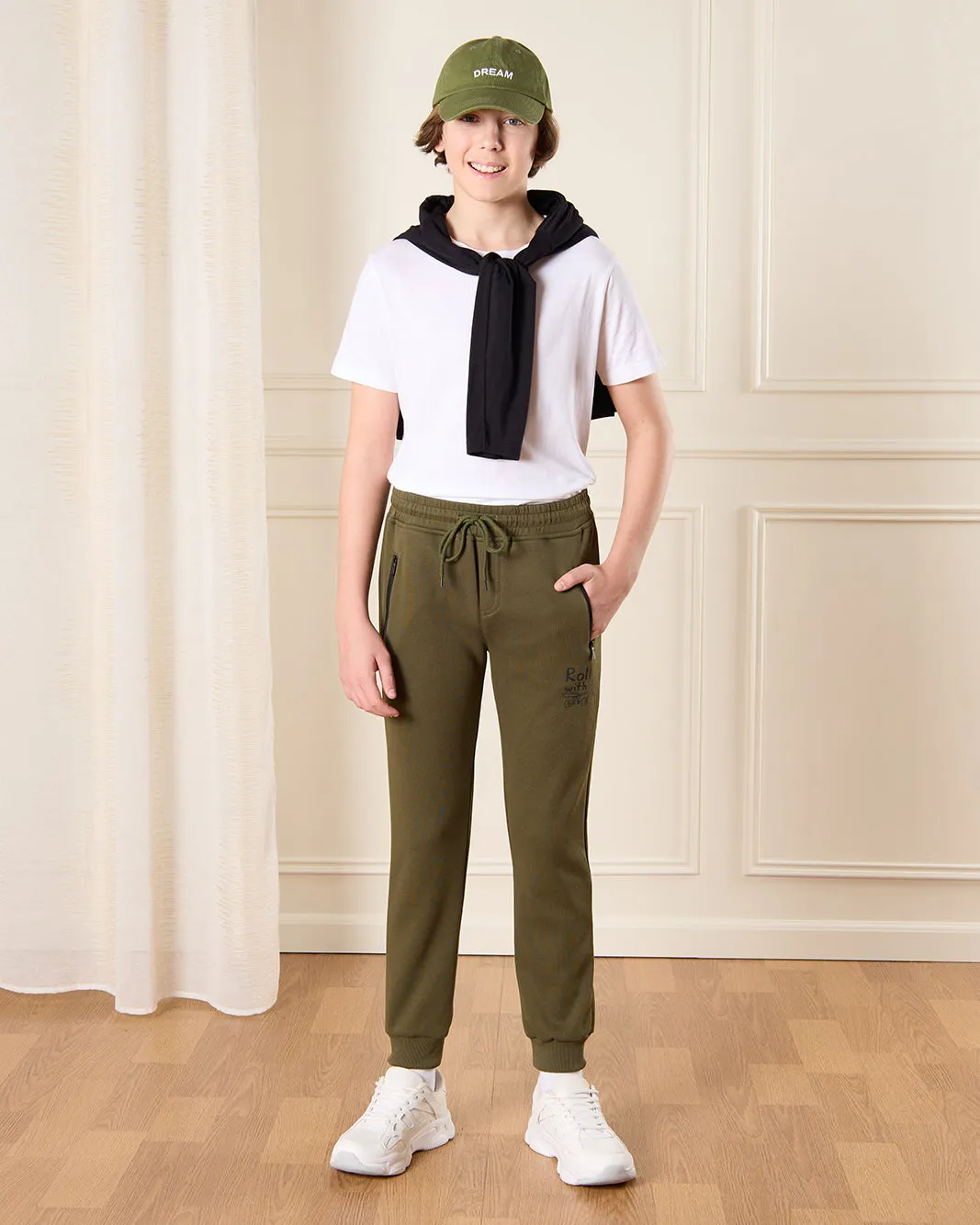 Senior Boys Olive Active Pants sold by Redtag product image thumbnail 2