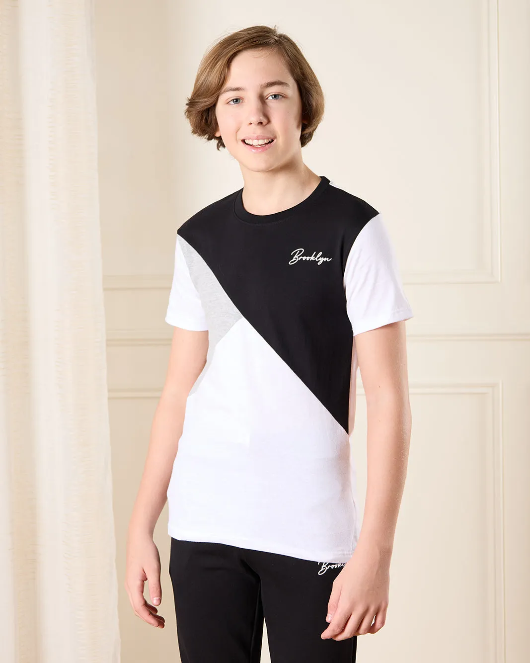 Senior Boys White And Black Pyjama Set (2 Piece) sold by Redtag product image thumbnail 2