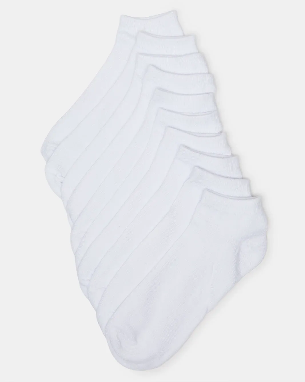 Men White Ankle Socks Pack (10 Pairs) sold by Redtag