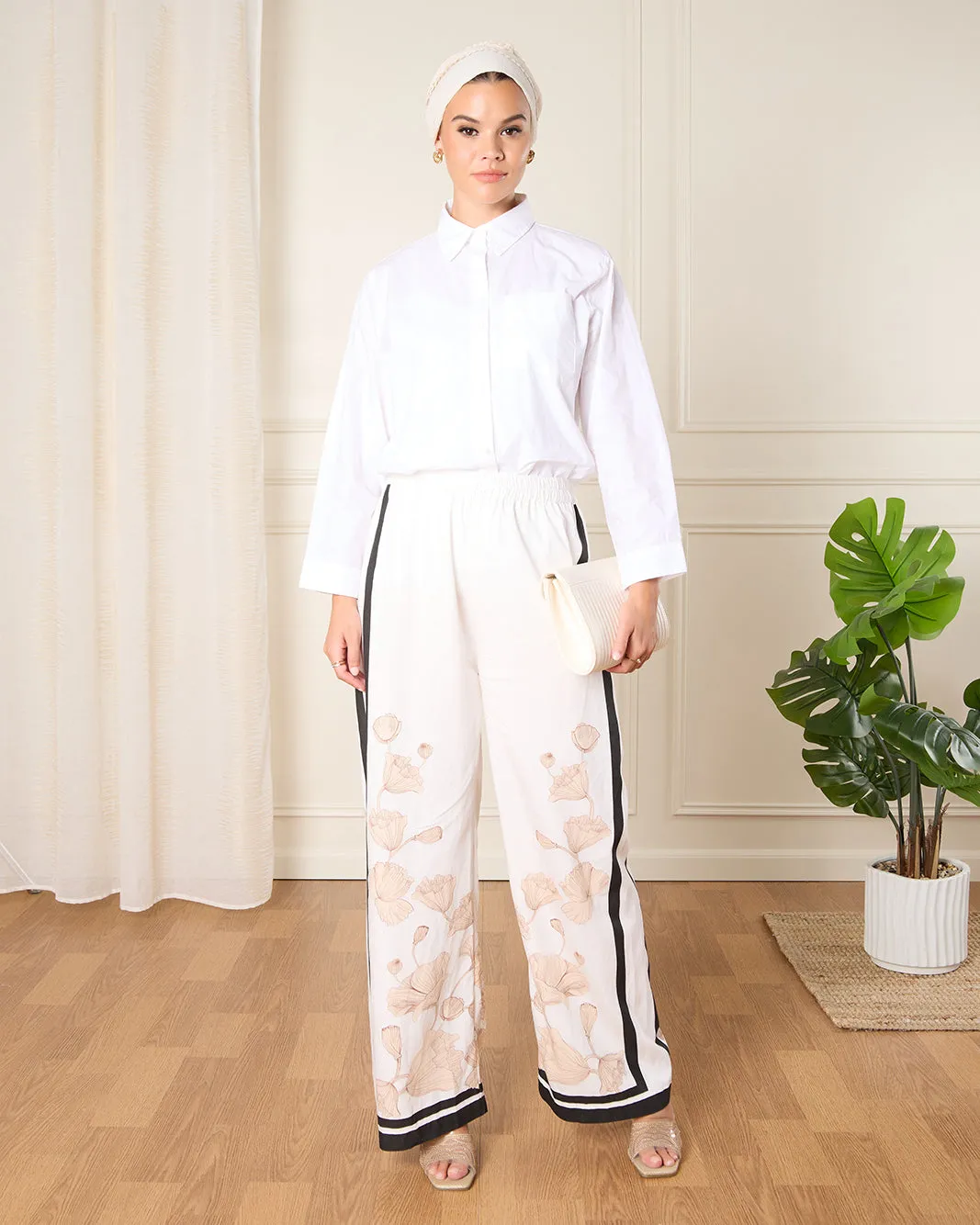 Women Pink Printed Wide leg Pants sold by Redtag product image thumbnail 2