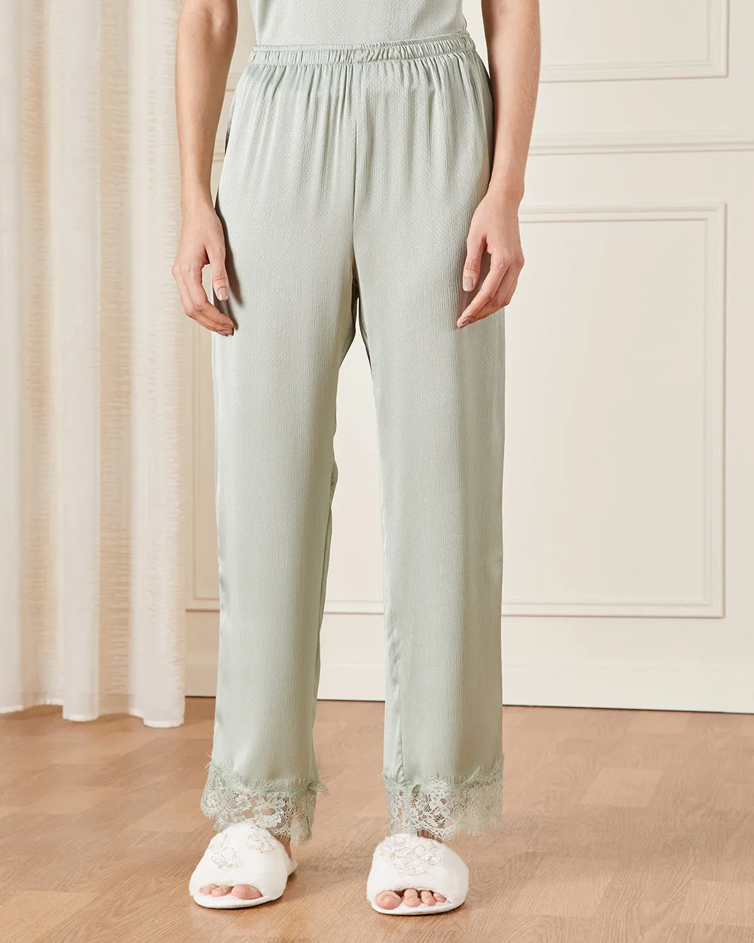 Women Green Satin Robe Set (2 Piece) sold by Redtag product image thumbnail 3