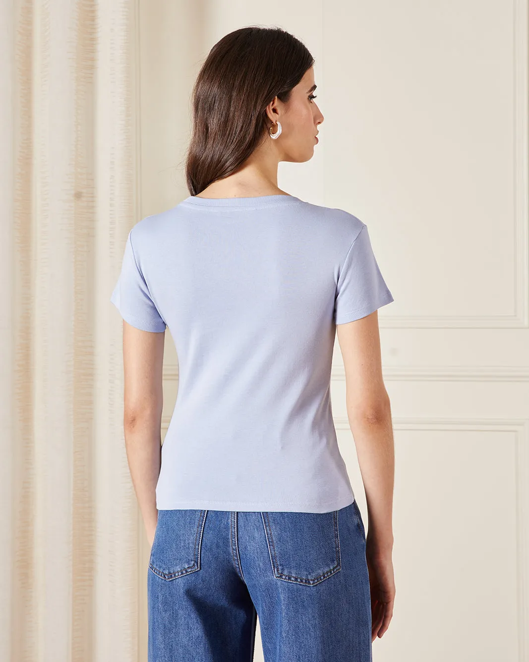Women Blue Printed T-Shirt sold by Redtag product image thumbnail 3