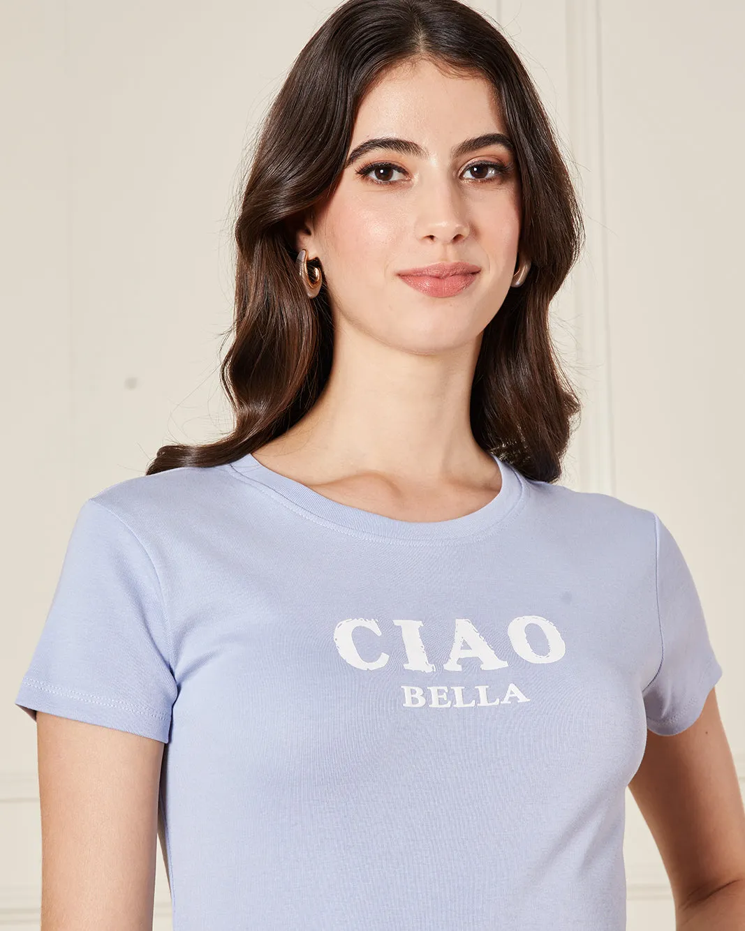 Women Blue Printed T-Shirt sold by Redtag product image thumbnail 4