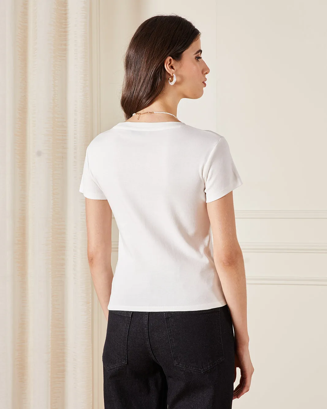 Women White Printed T-Shirt sold by Redtag product image thumbnail 3