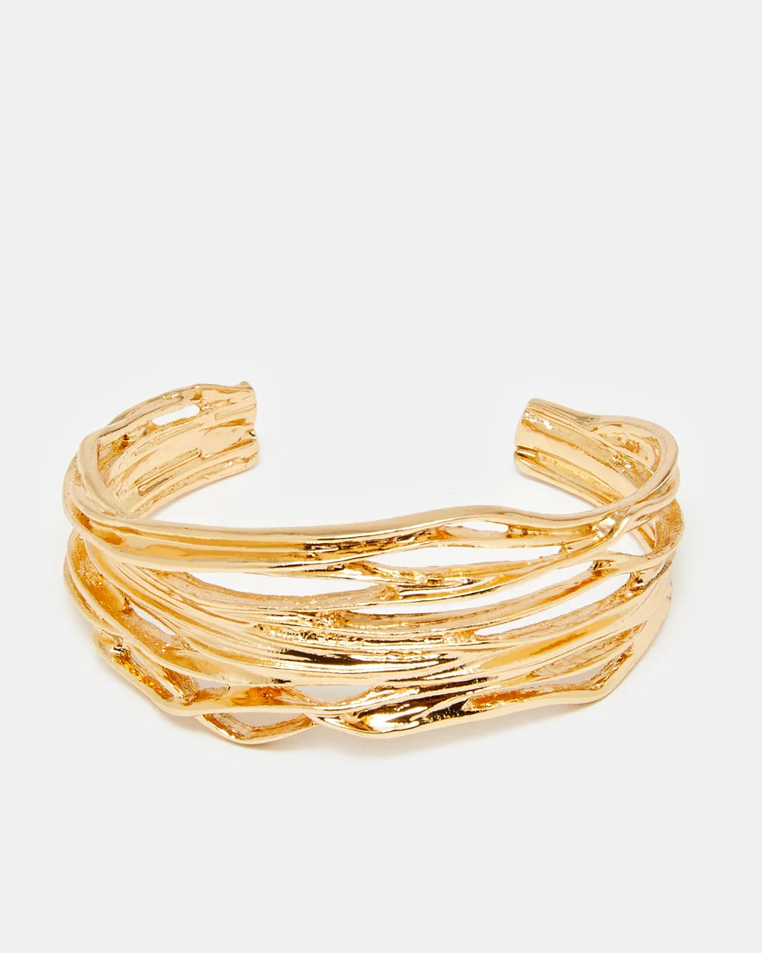Women Gold Embellished Cuff sold by Redtag