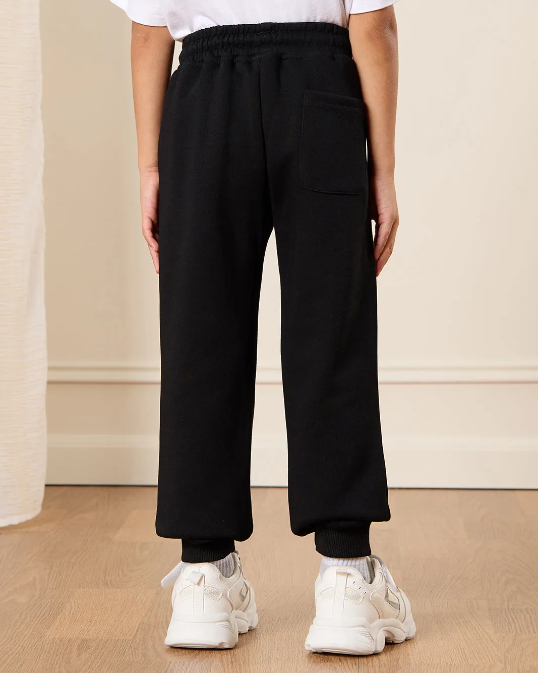 Boys Black Printed Track Pants sold by Redtag product image thumbnail 3