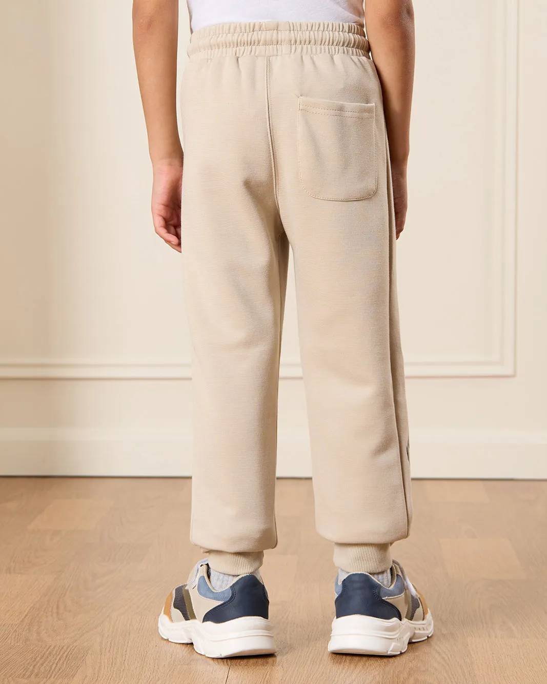 Boys Beige Printed Track Pants sold by Redtag product image thumbnail 3