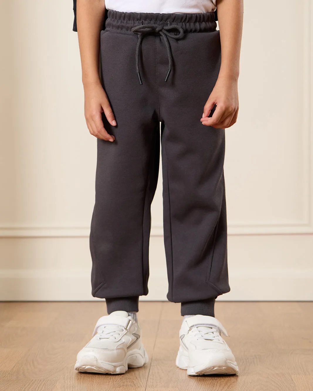 Boys Charcoal Plain Track Pants sold by Redtag