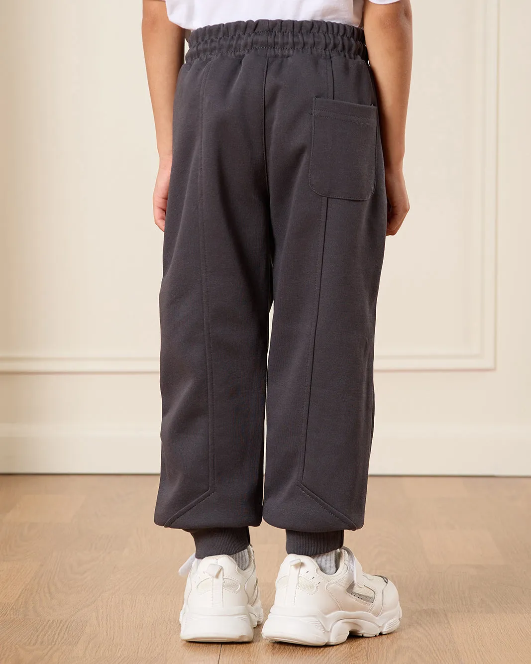 Boys Charcoal Plain Track Pants sold by Redtag product image thumbnail 3