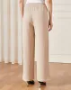 Women Beige Textured Pull On Trouser sold by Redtag