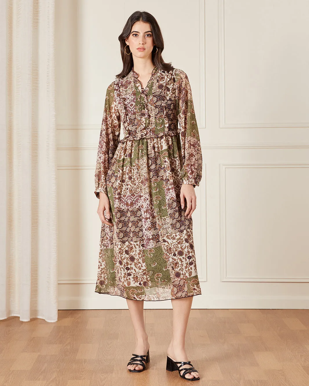 Women Brown Printed Maxi Dress sold by Redtag product image thumbnail 4