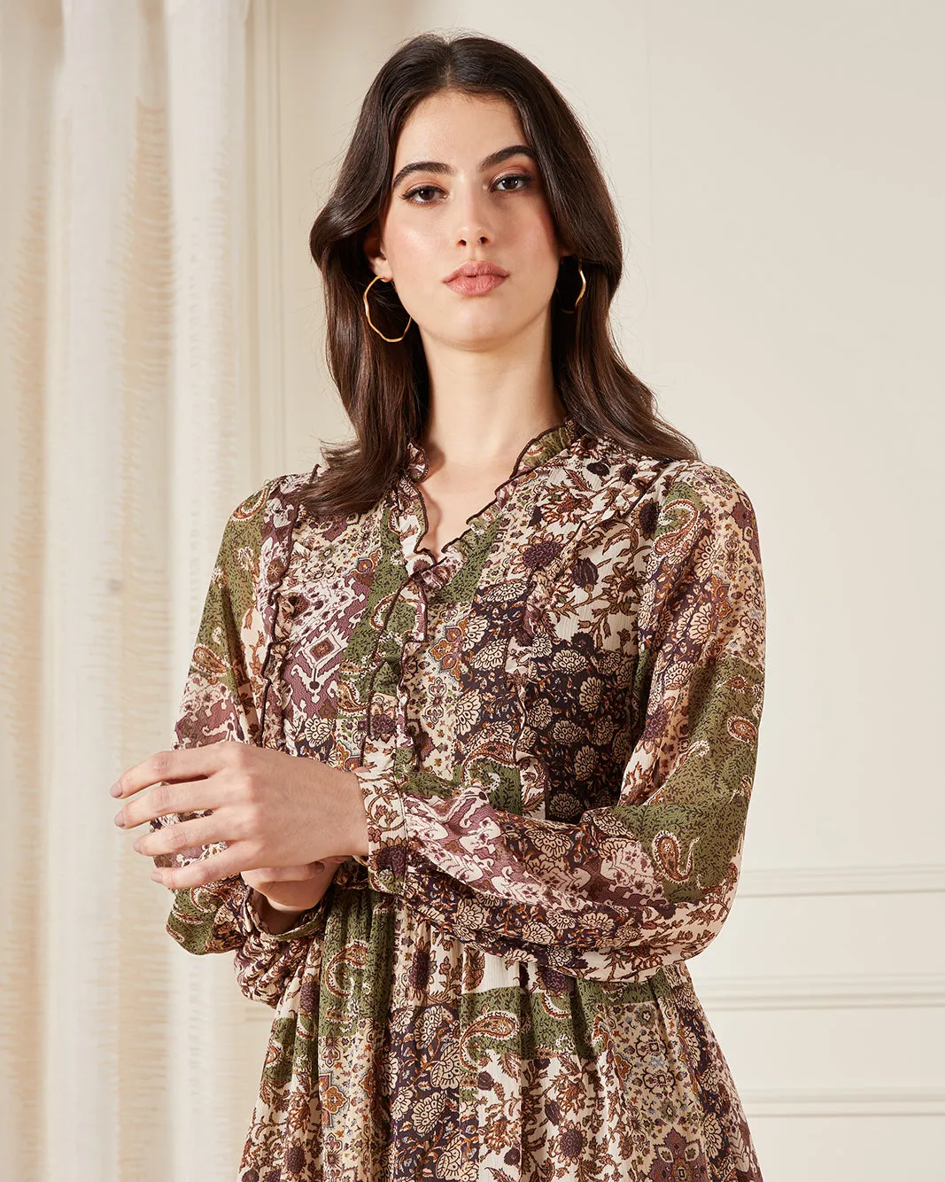 Women Brown Printed Maxi Dress sold by Redtag product image thumbnail 2