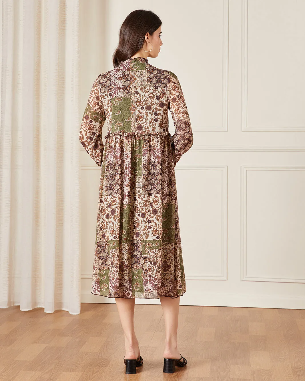 Women Brown Printed Maxi Dress sold by Redtag product image thumbnail 3