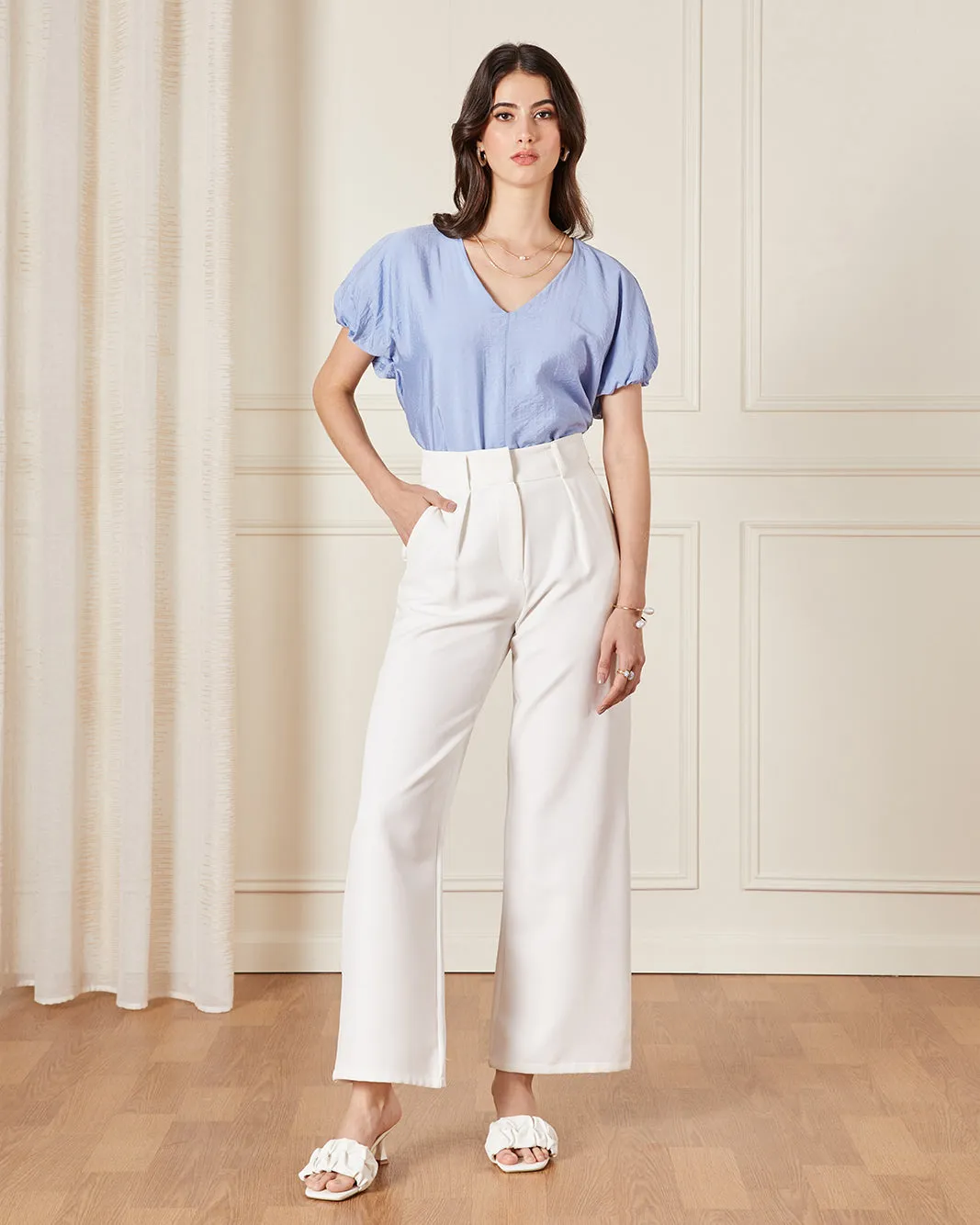 Women Blue Plain Blouse sold by Redtag product image thumbnail 2