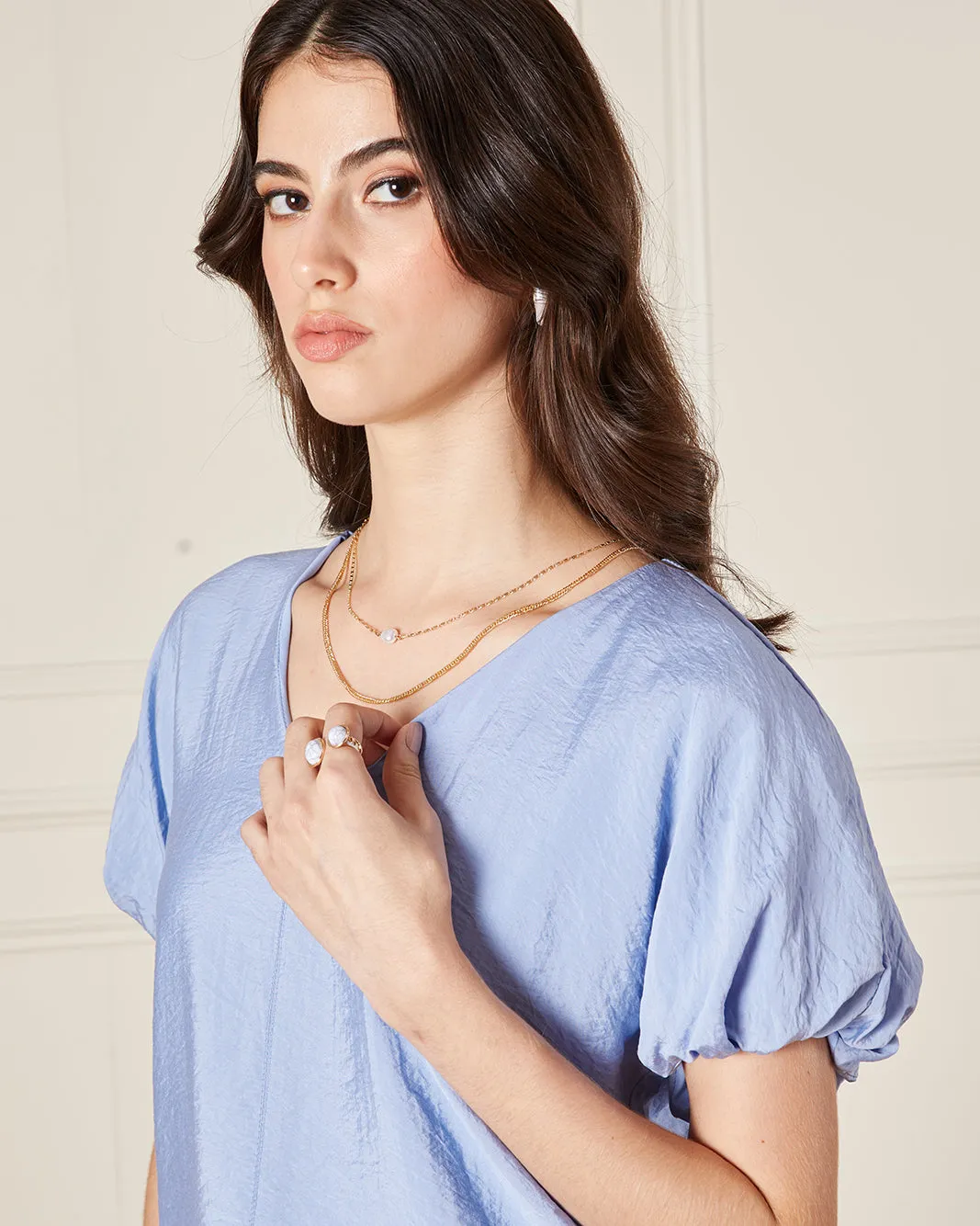 Women Blue Plain Blouse sold by Redtag product image thumbnail 4