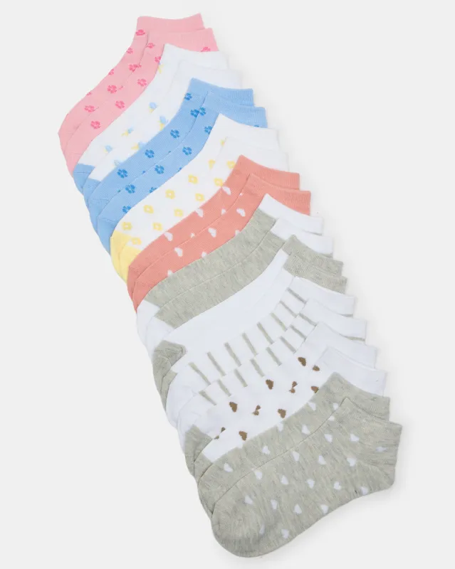 Women Assorted Ankle Box Socks (10 Pairs) sold by Redtag