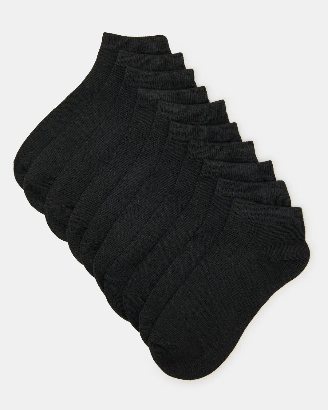 Women Black Ankle Box Socks (10 Pairs) sold by Redtag