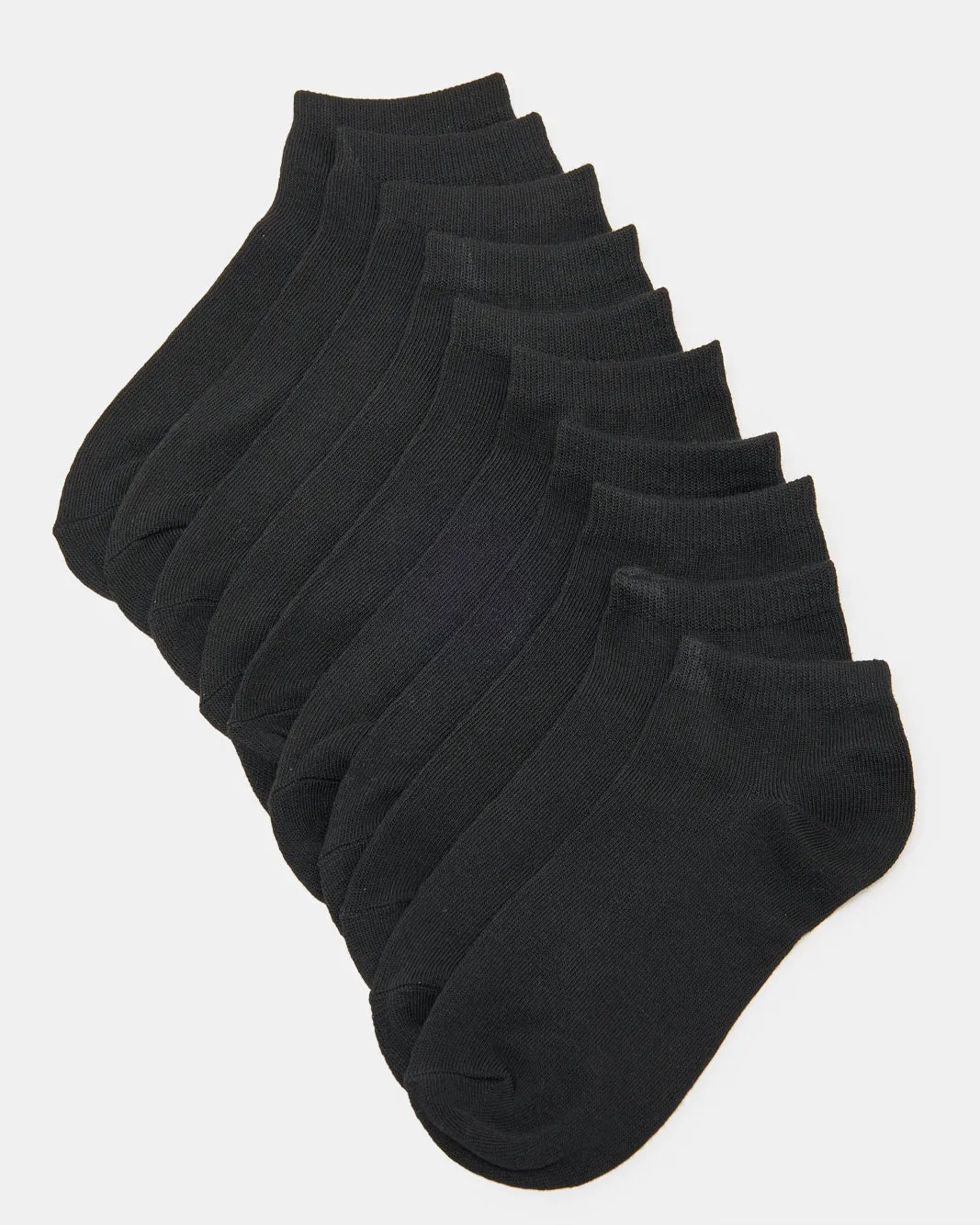 Women Black Ankle Box Socks (10 Pairs) sold by Redtag