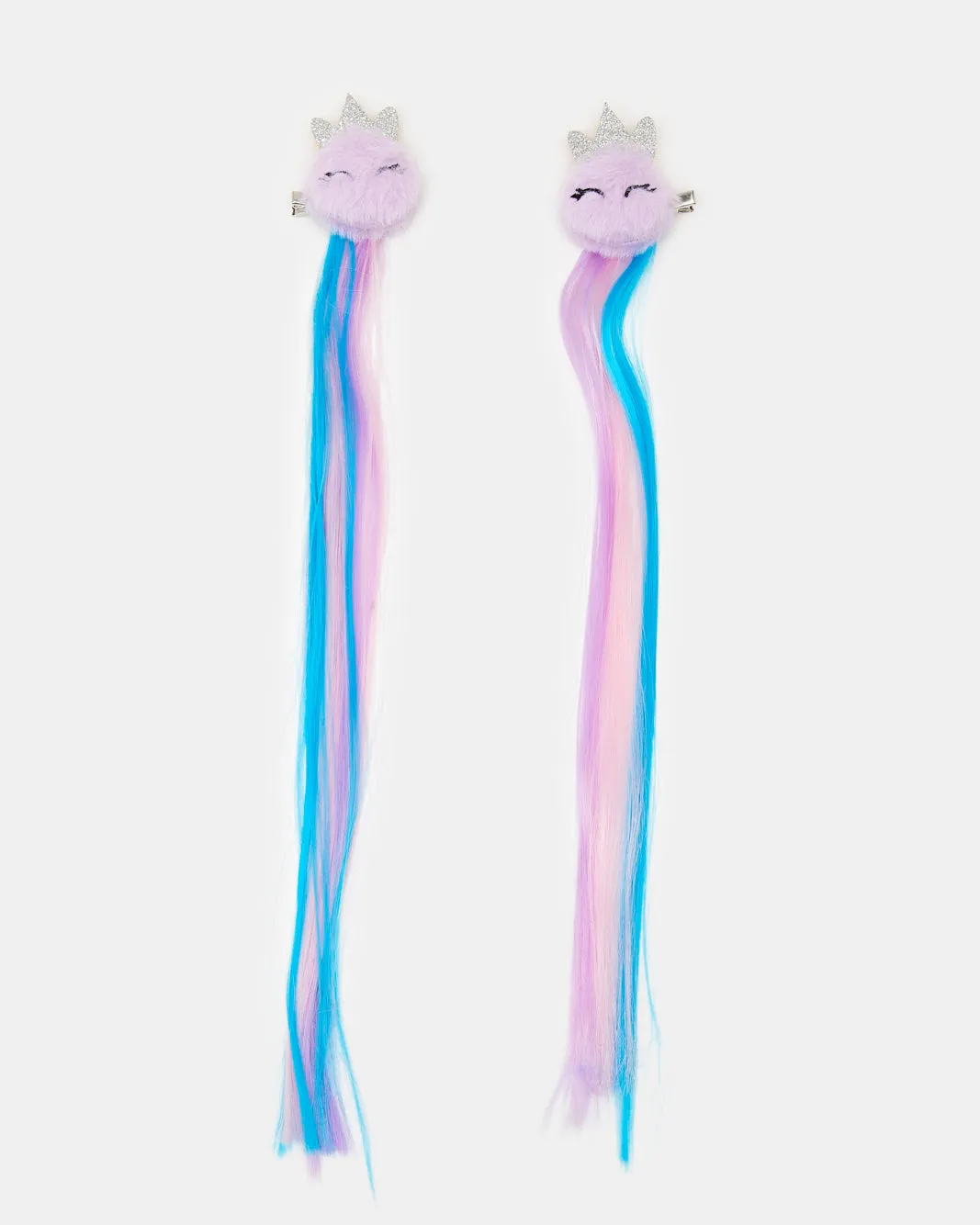 Girls Assorted Hair Clip Faux Hair Set (Pack of 2) sold by Redtag