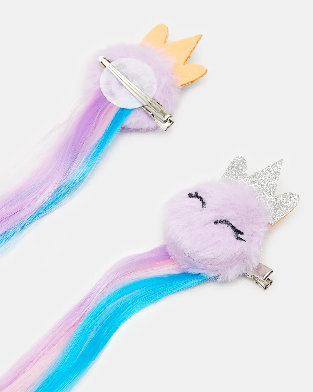 Girls Assorted Hair Clip Faux Hair Set (Pack of 2) sold by Redtag product image thumbnail 2