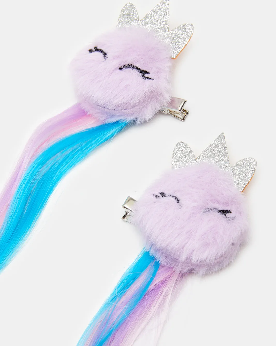 Girls Assorted Hair Clip Faux Hair Set (Pack of 2) sold by Redtag product image thumbnail 3