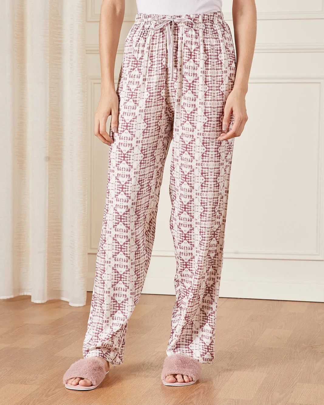 Women Brown Printed Pajama Bottoms sold by Redtag
