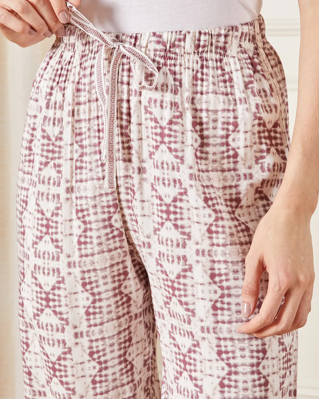 Women Brown Printed Pajama Bottoms sold by Redtag product image thumbnail 4