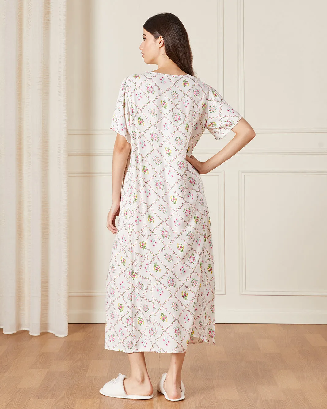Women White Printed Nightgown sold by Redtag product image thumbnail 3