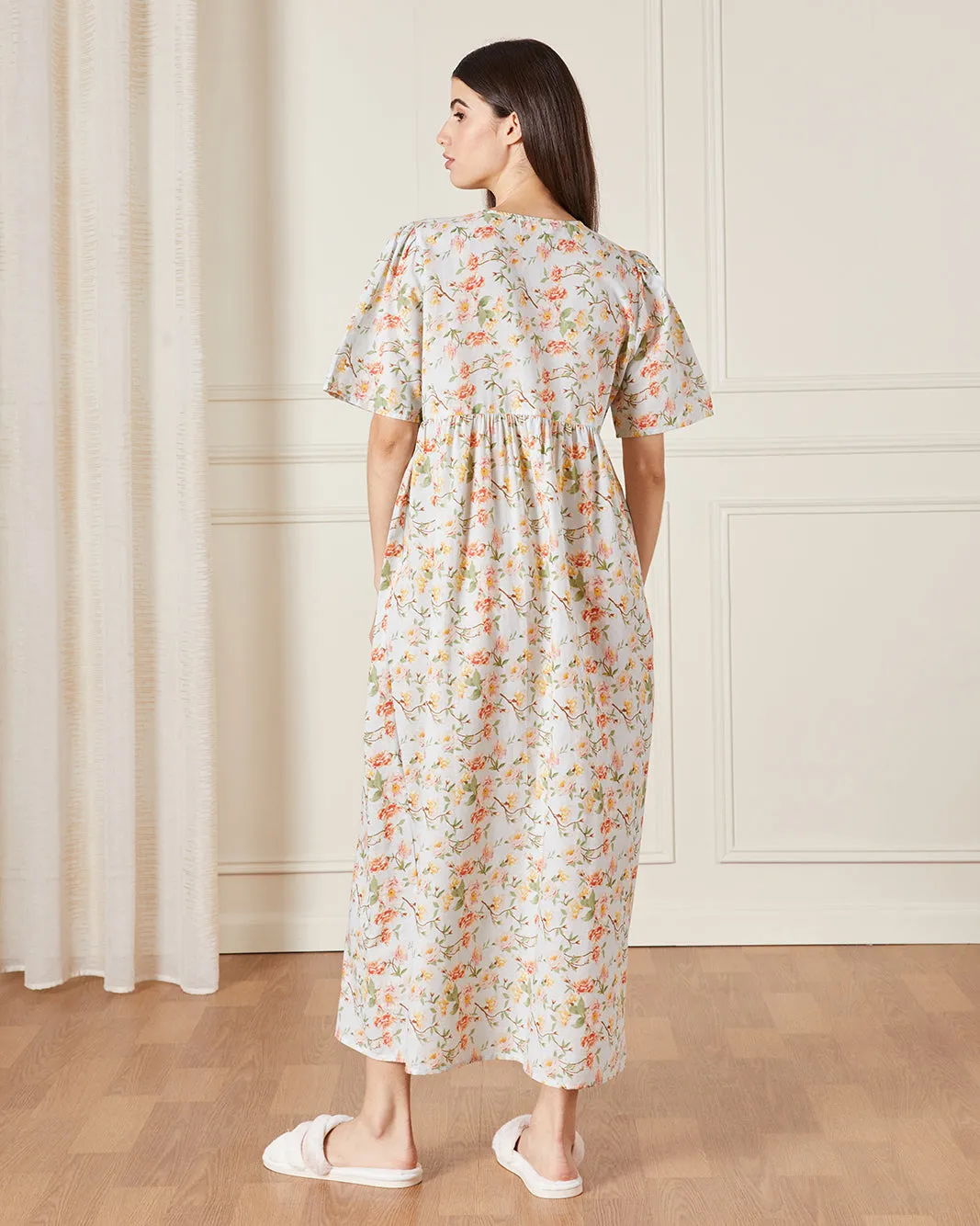 Women Orange Printed Nightgown sold by Redtag product image thumbnail 3